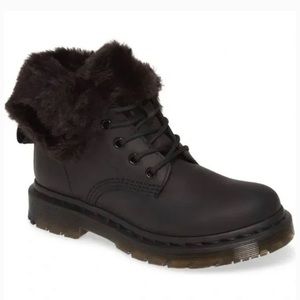 Dr Martens 1460 WINTERGRIP FAUX FUR LINED BOOTS women size 5